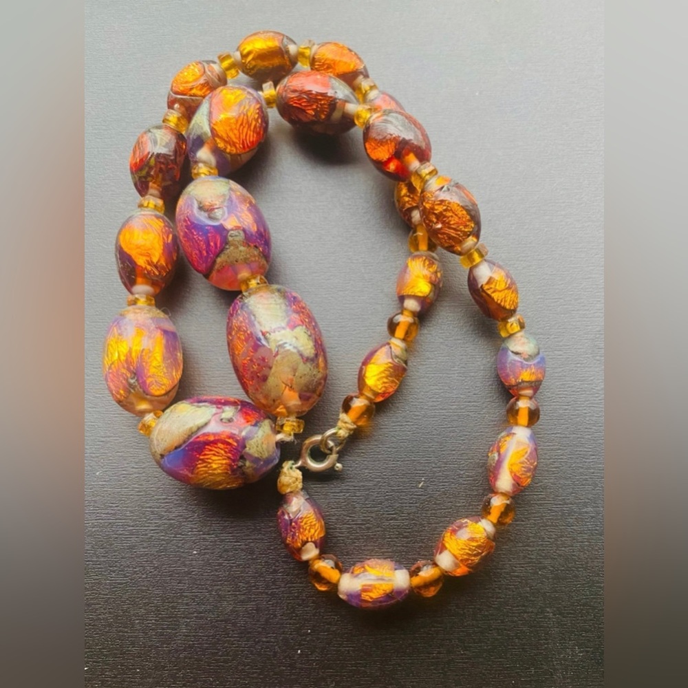 Antique Murano glass beads necklace